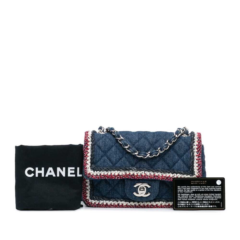 Blue Chanel Mini Rectangular Classic Denim Tweed … - image 8