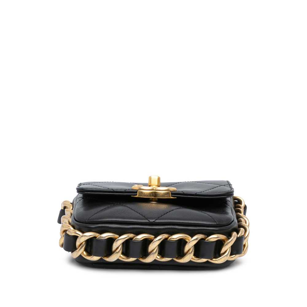 Black Chanel Mini Quilted Calfskin Framing Chain … - image 3