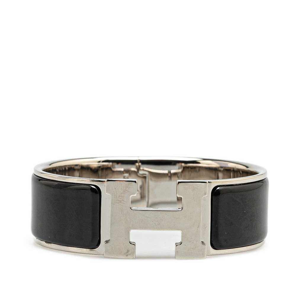 Black Hermès Wide Enamel Clic Clac H Bracelet PM - image 1