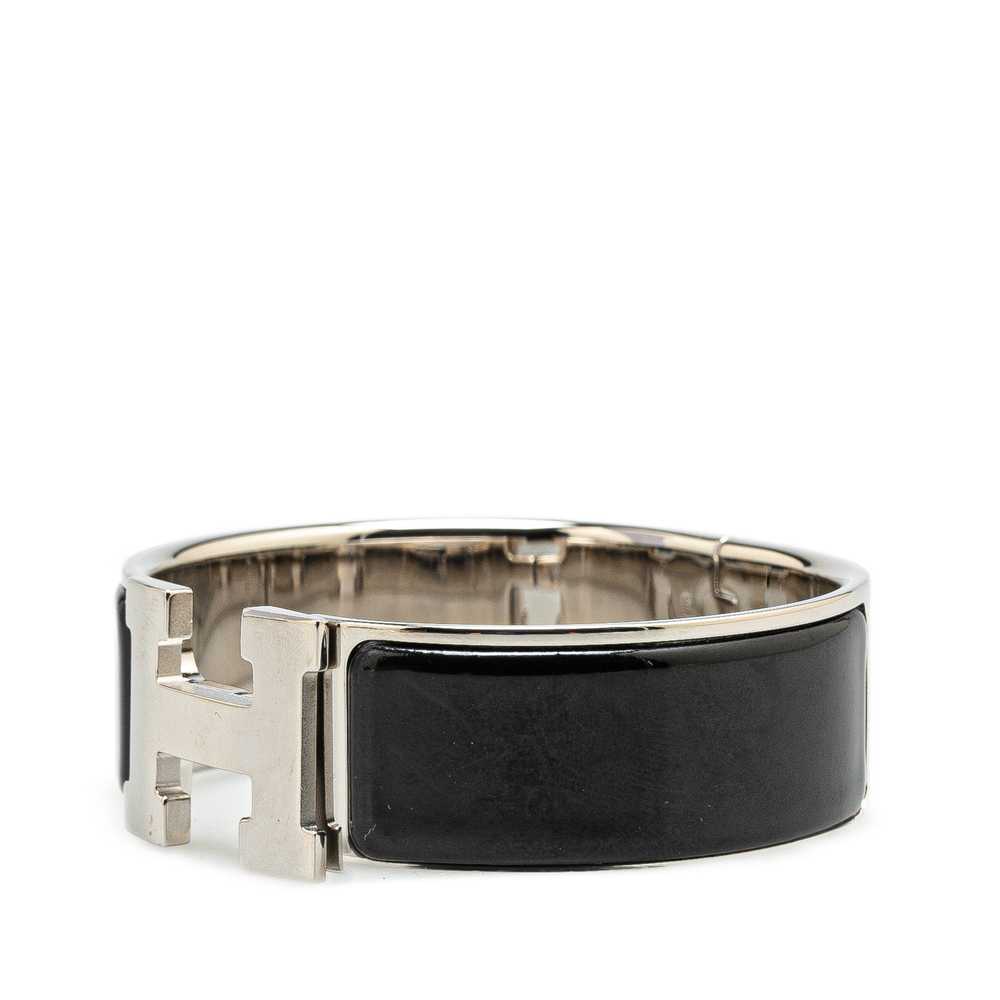 Black Hermès Wide Enamel Clic Clac H Bracelet PM - image 2