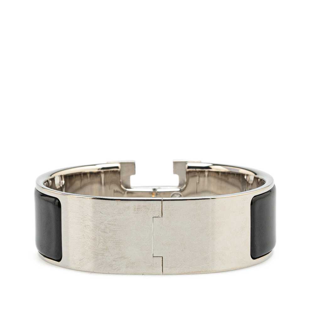 Black Hermès Wide Enamel Clic Clac H Bracelet PM - image 3