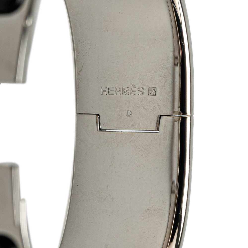 Black Hermès Wide Enamel Clic Clac H Bracelet PM - image 4