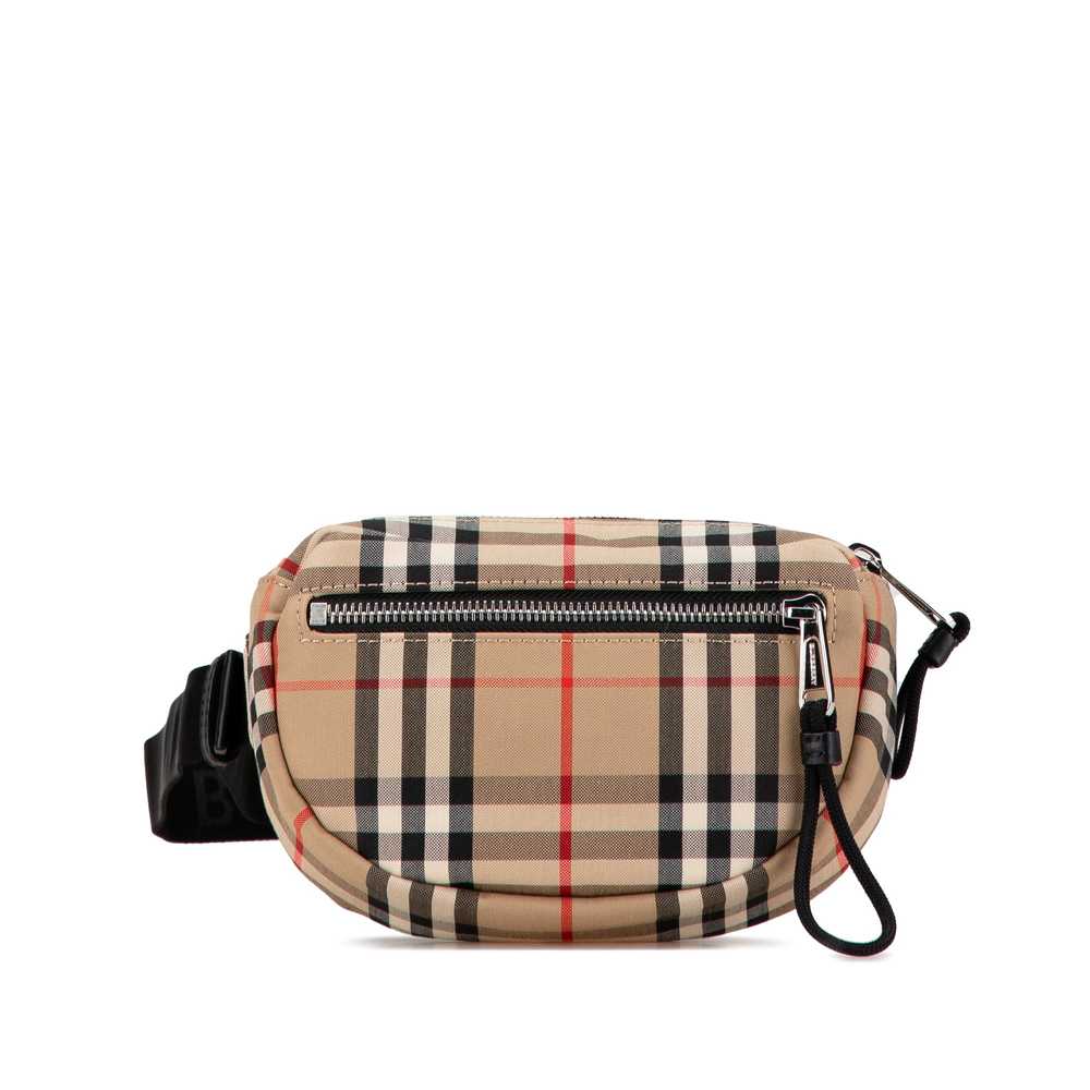 Brown Burberry Nova Check Cotton Belt Bag - image 1