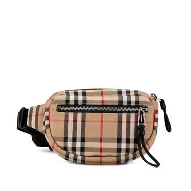 Brown Burberry Nova Check Cotton Belt Bag