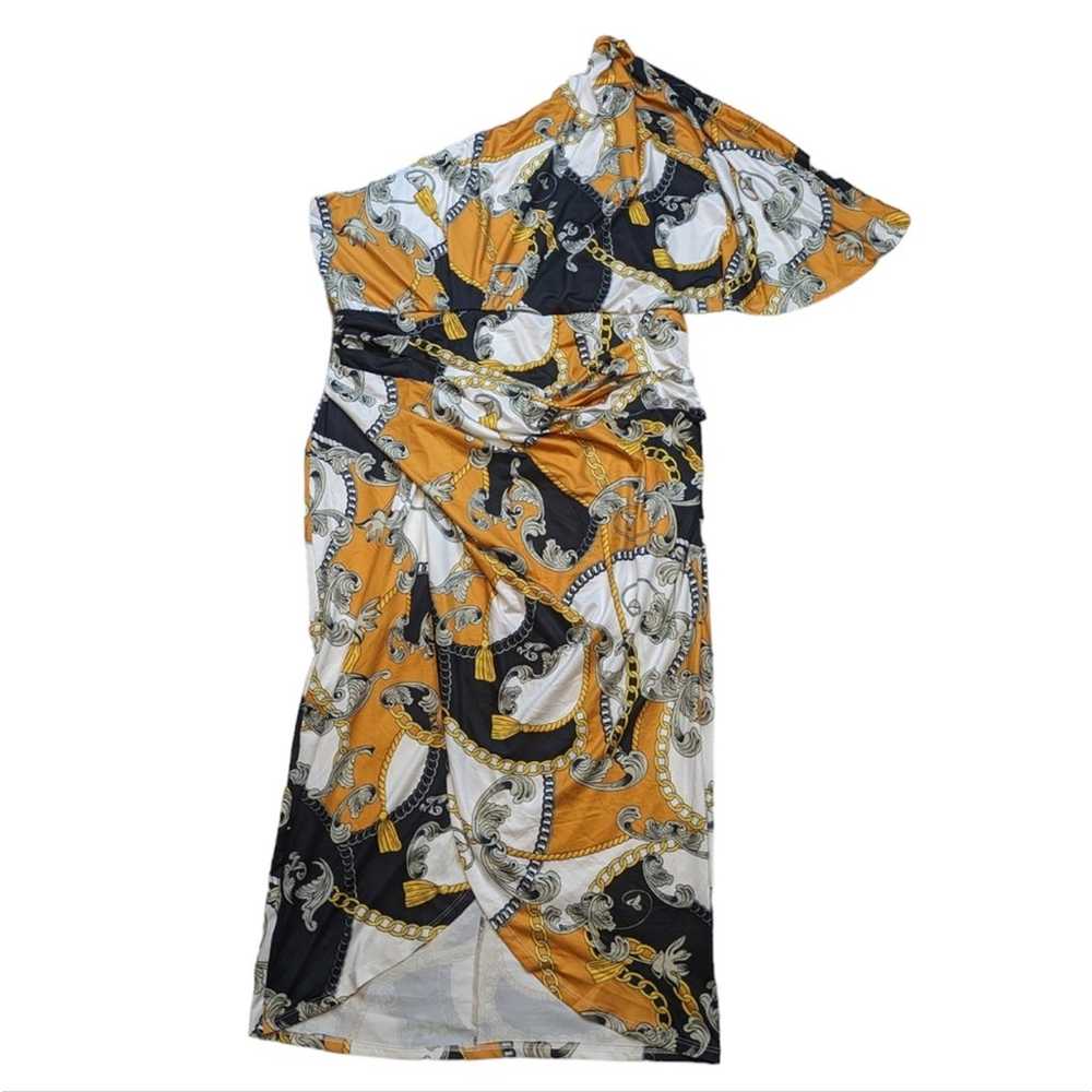 Good Time USA Equestrian Print One Shoulder Dress… - image 2