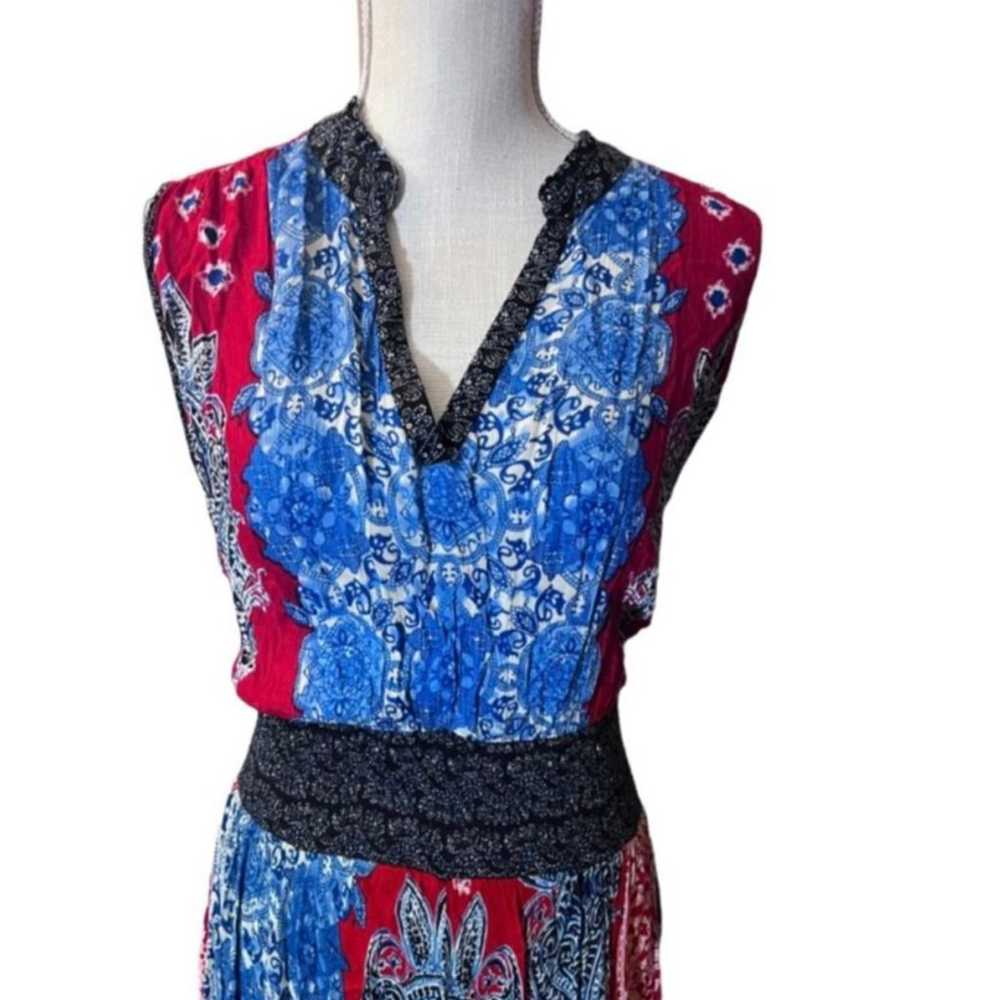 Bila Women's Maxi , XXL, Red & Blue boho nwot dan… - image 5