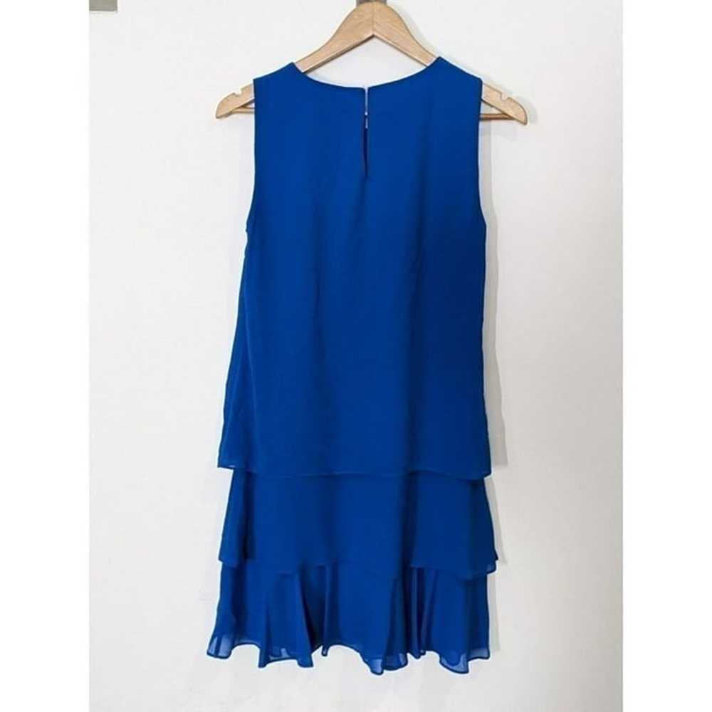 Lauren Ralph Lauren Georgette Blue Tiered Sleevel… - image 4