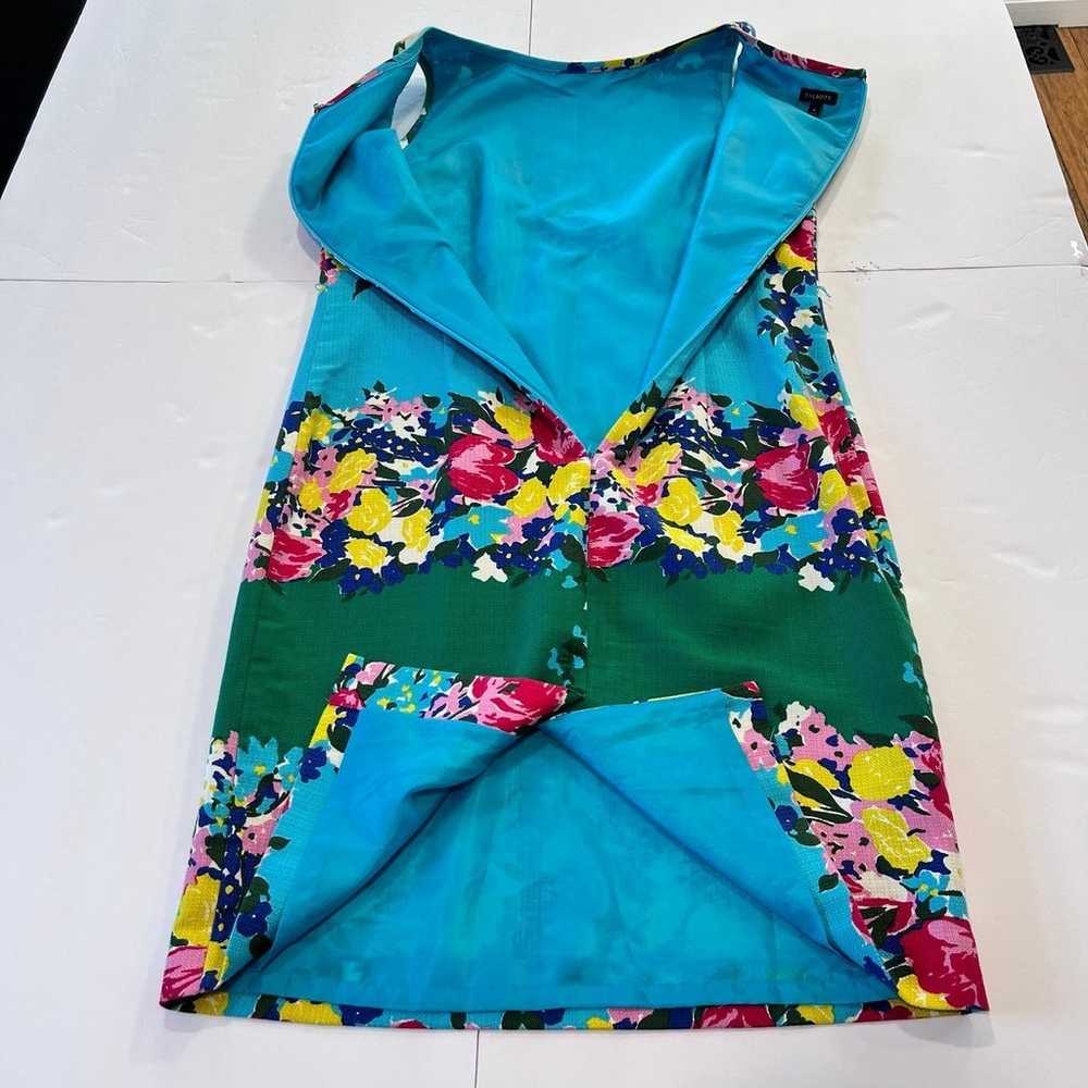 Talbots Colorful Floral Textured Cotton Sleeveles… - image 5