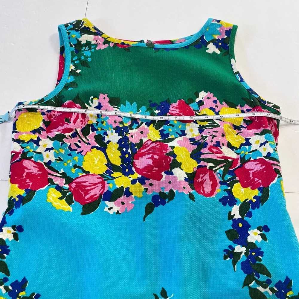 Talbots Colorful Floral Textured Cotton Sleeveles… - image 6