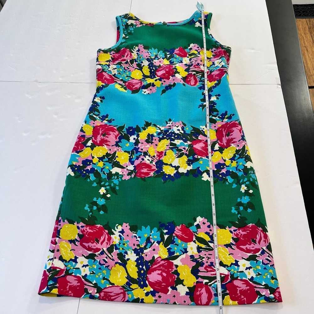 Talbots Colorful Floral Textured Cotton Sleeveles… - image 7