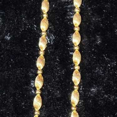 Vintage Napier Beaded Gold Tone Necklace - image 1