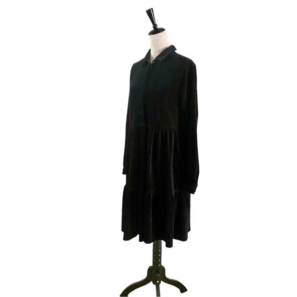 Riccovero Corduroy Long-Sleeve Dress Black - image 2