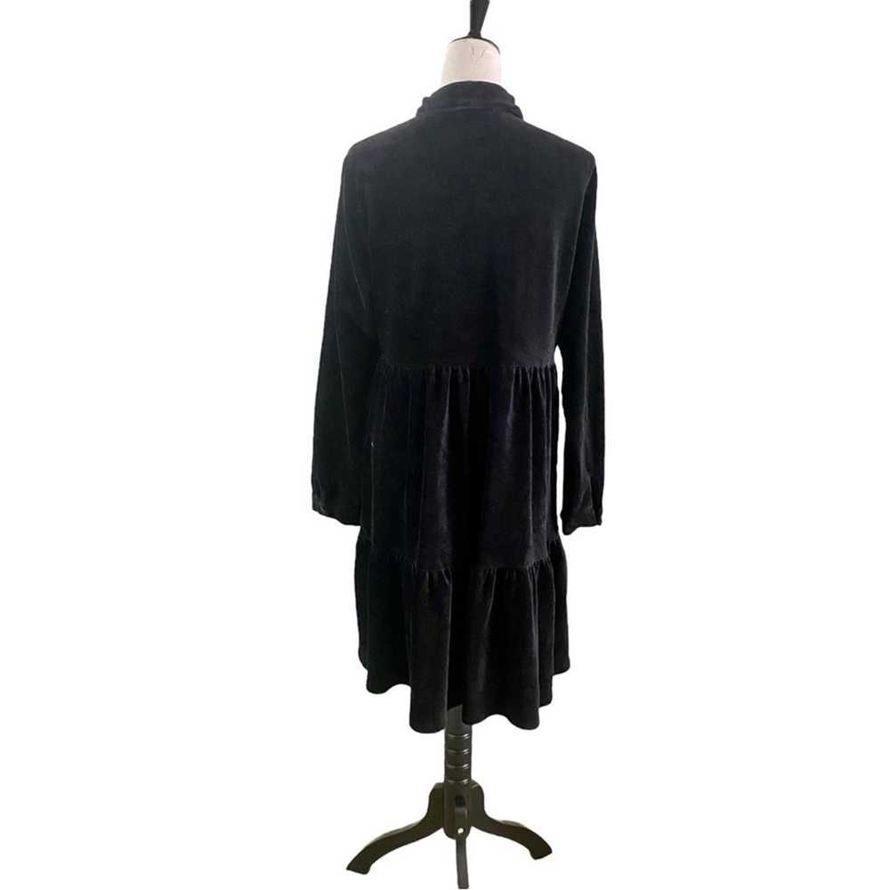 Riccovero Corduroy Long-Sleeve Dress Black - image 4