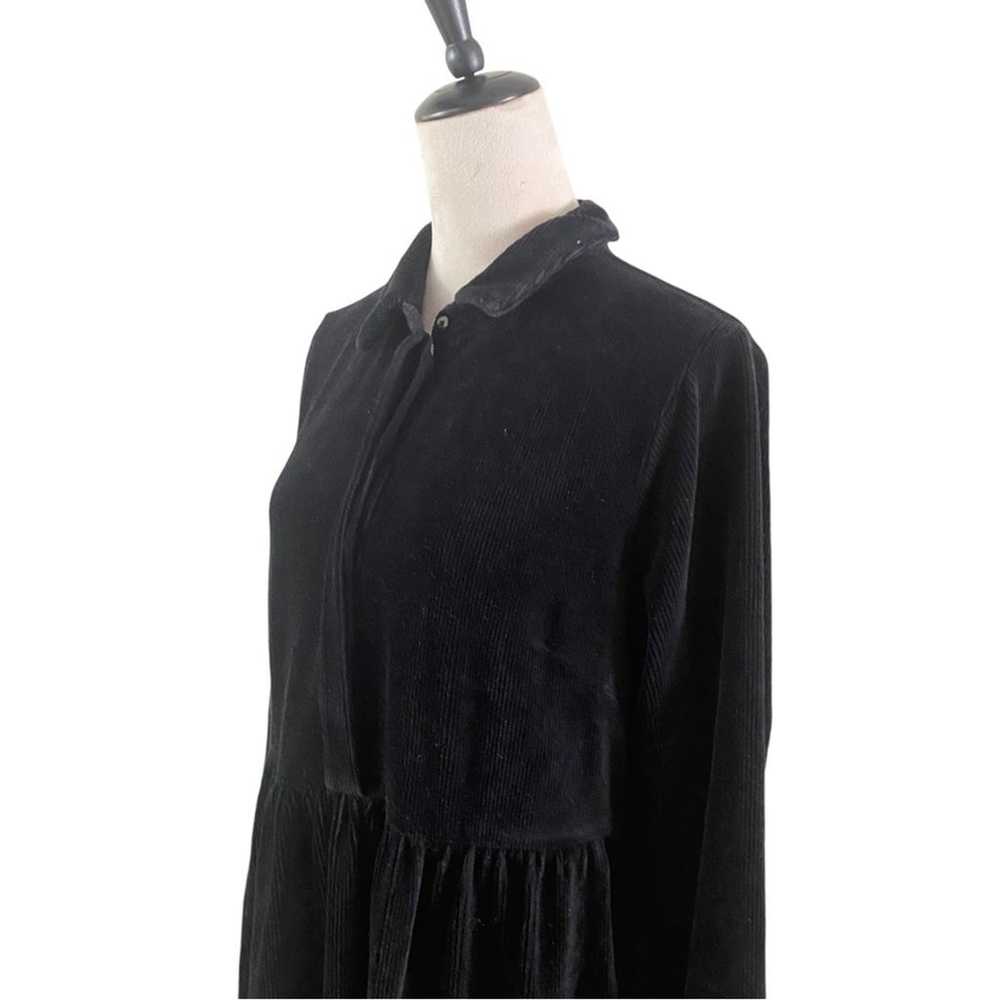 Riccovero Corduroy Long-Sleeve Dress Black - image 6