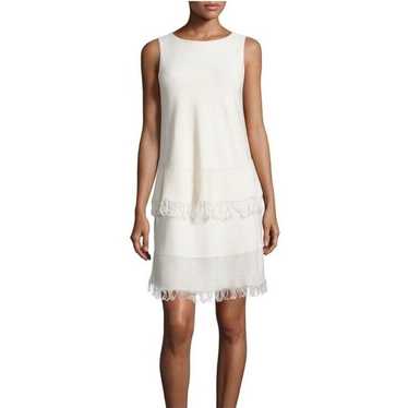 Theory Jurinzi Prosecco Fringe Trim Tiered Linen … - image 1