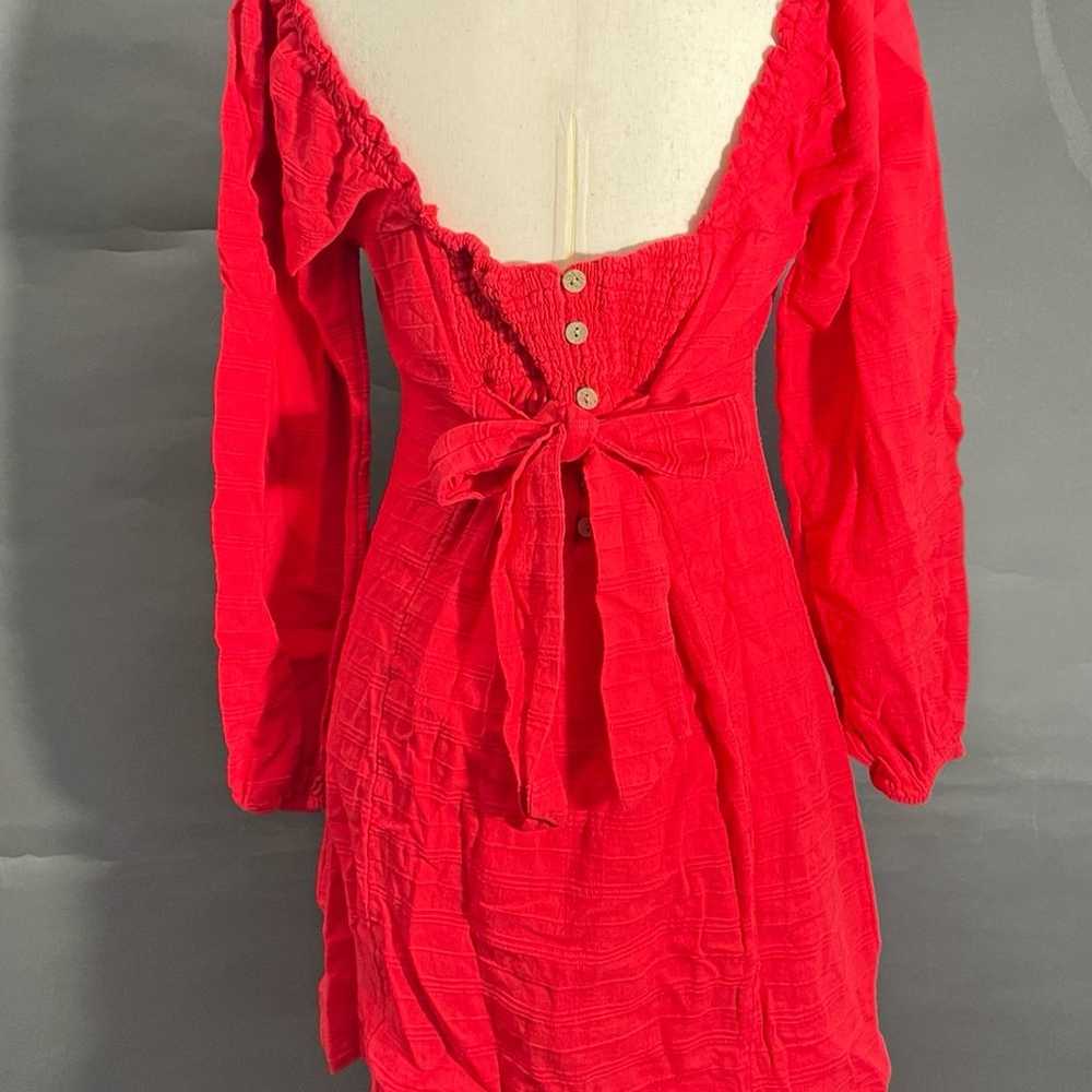 Free People|Put a Rose on it Red Mini Dress Sz L … - image 10