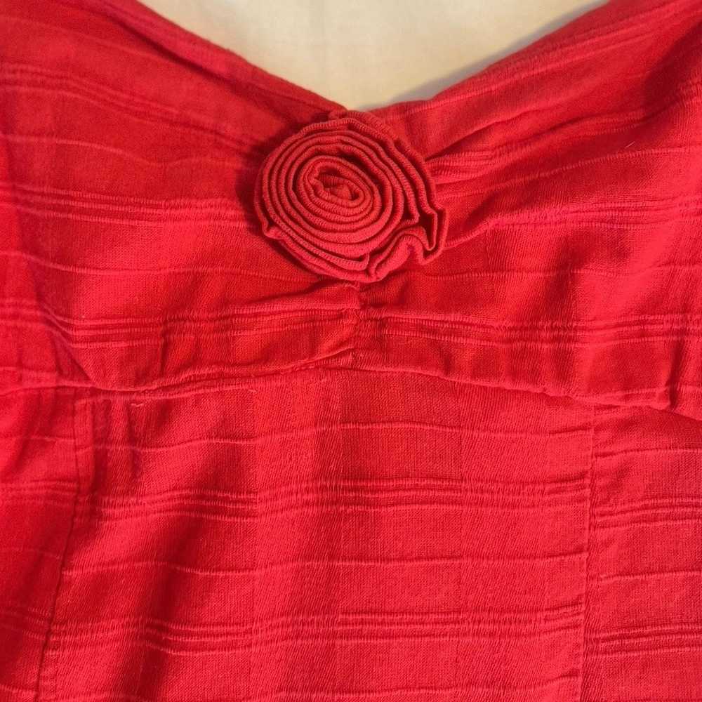 Free People|Put a Rose on it Red Mini Dress Sz L … - image 8