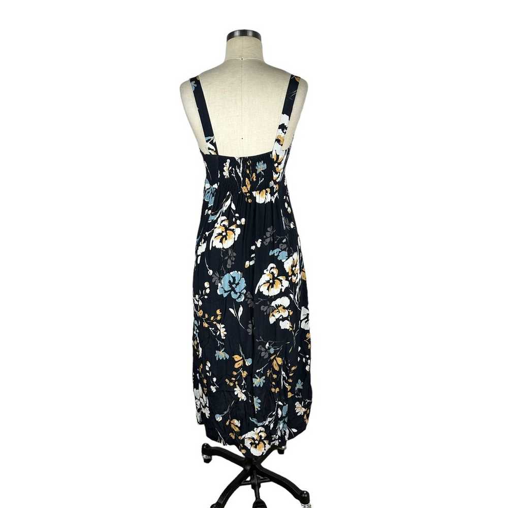 YUMI KIM Black Floral Cutout Midi Dress Women's S… - image 4