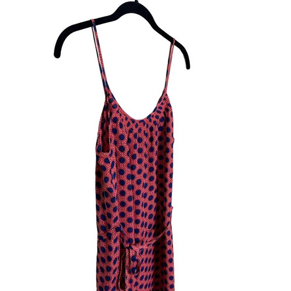 Tucker Red Silk Polka Dot Spaghetti Strap Dress s… - image 10