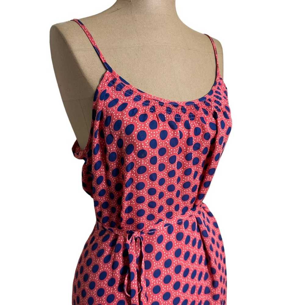 Tucker Red Silk Polka Dot Spaghetti Strap Dress s… - image 3