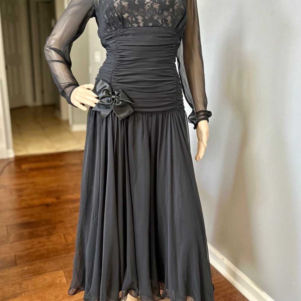 Vintage Ann Hobbs for Kastina Black Formal Dress - image 1