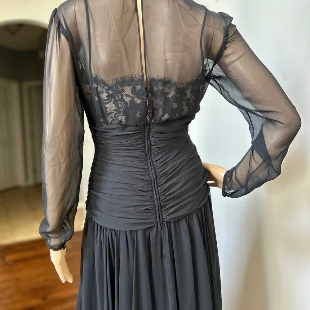 Vintage Ann Hobbs for Kastina Black Formal Dress - image 6