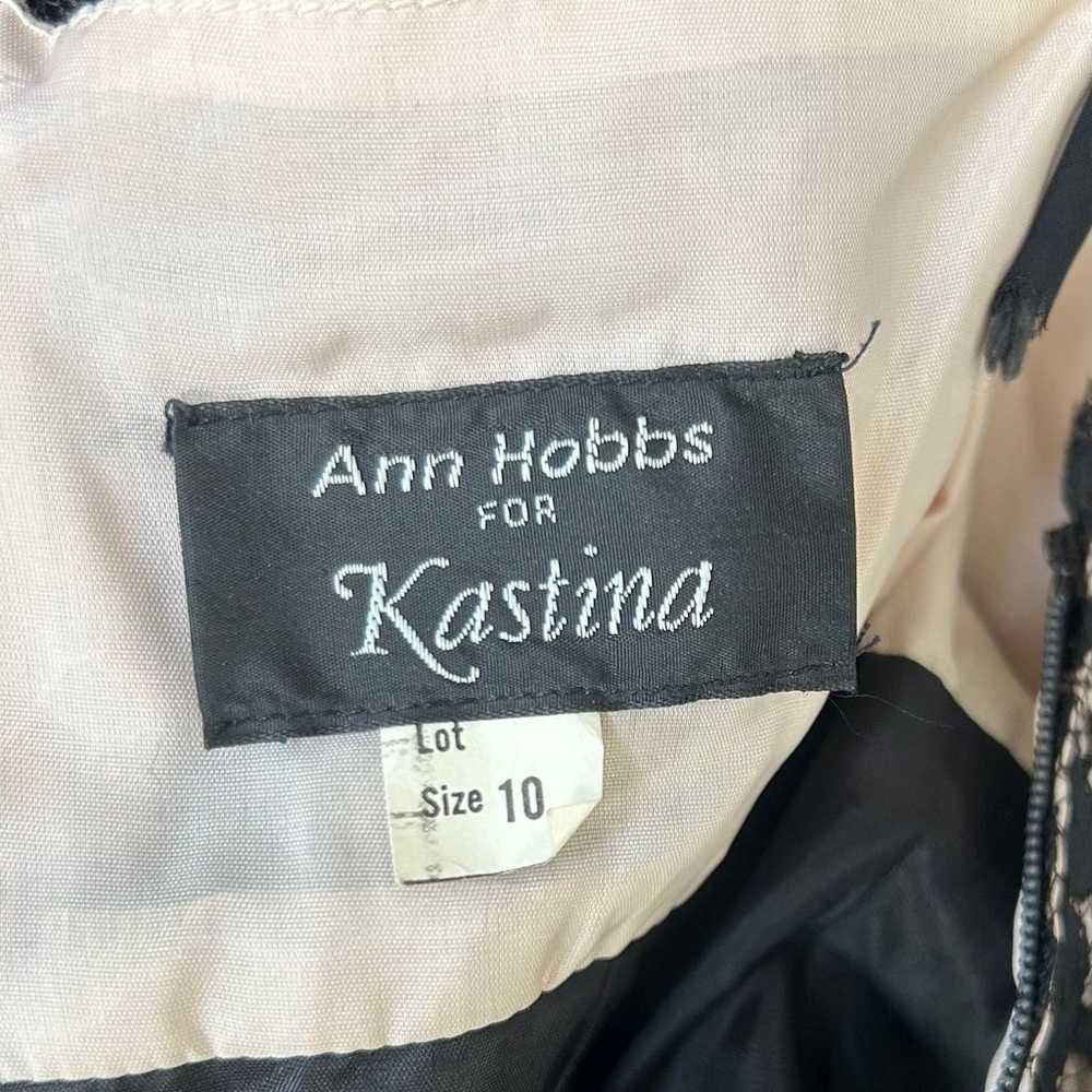 Vintage Ann Hobbs for Kastina Black Formal Dress - image 9