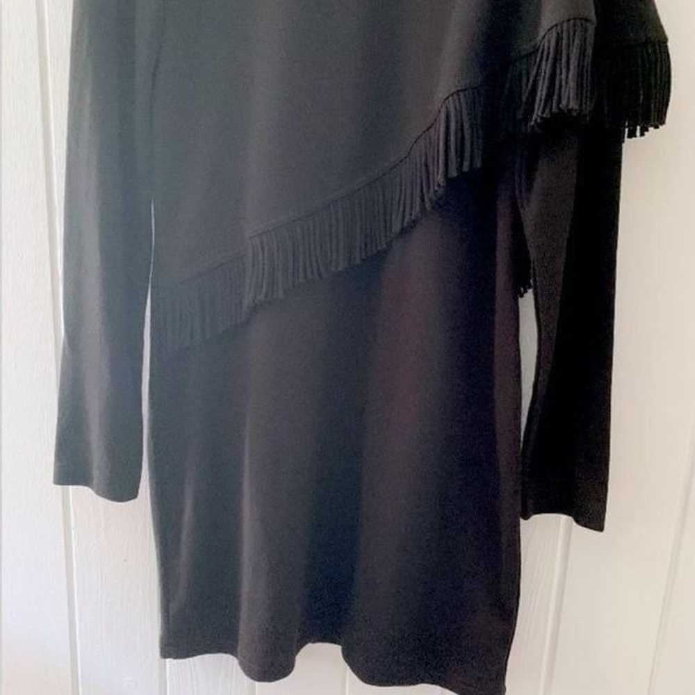 Fringe Shawl Knit Mini Dress - image 3