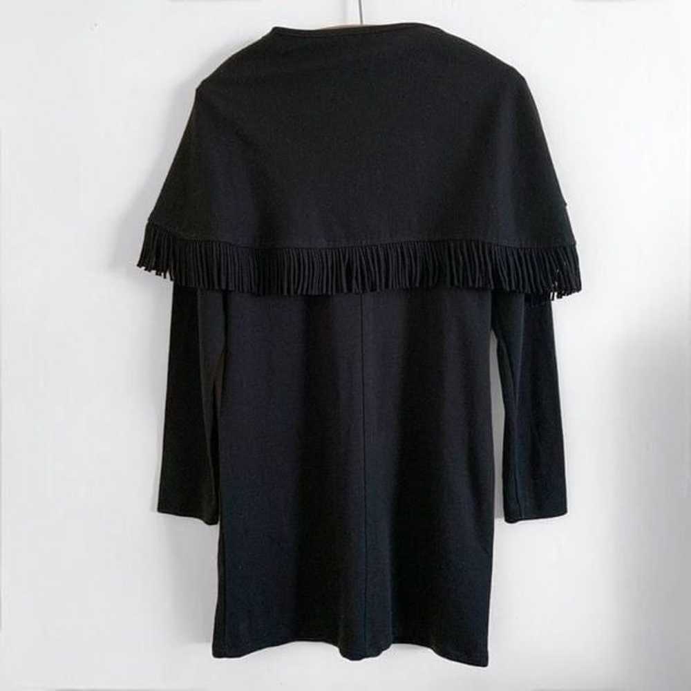 Fringe Shawl Knit Mini Dress - image 4