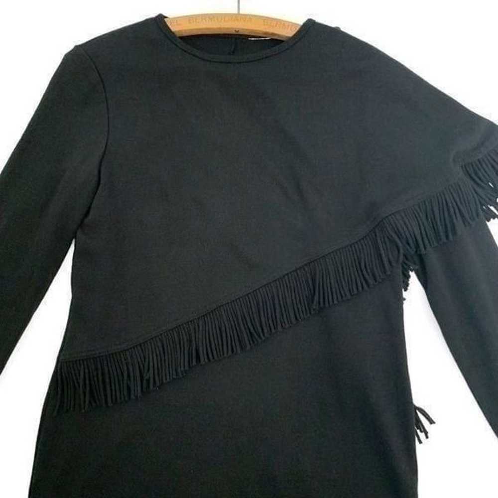 Fringe Shawl Knit Mini Dress - image 5