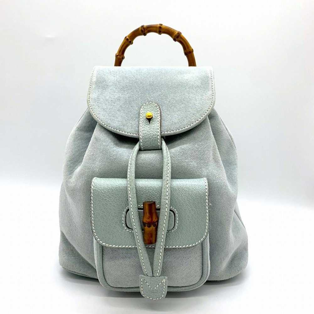 Gucci GUCCI Backpack Daypack Bamboo Suede/Leather… - image 1