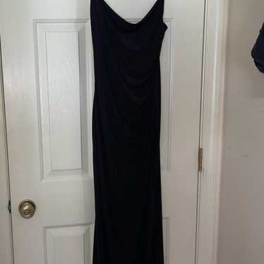 Black long evening dress