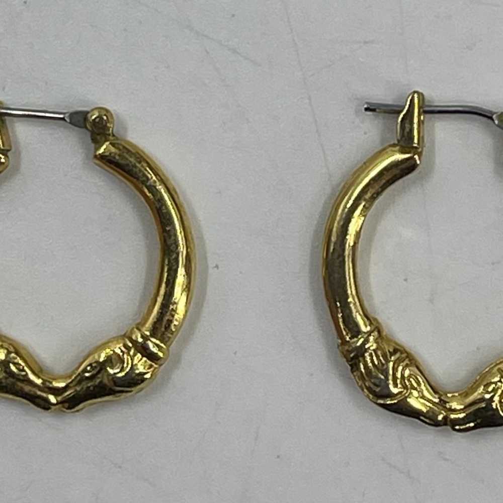 Double Rams Head Drop Earrings Vintage Irish Fash… - image 1