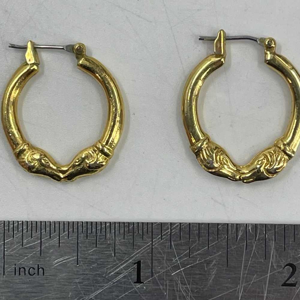 Double Rams Head Drop Earrings Vintage Irish Fash… - image 7