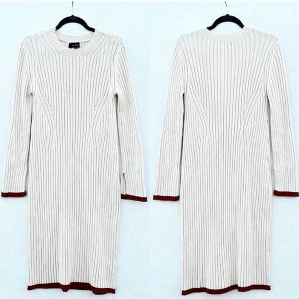 Anthropologie EN SAISON
Cream Burgundy
Ribbed Hea… - image 10