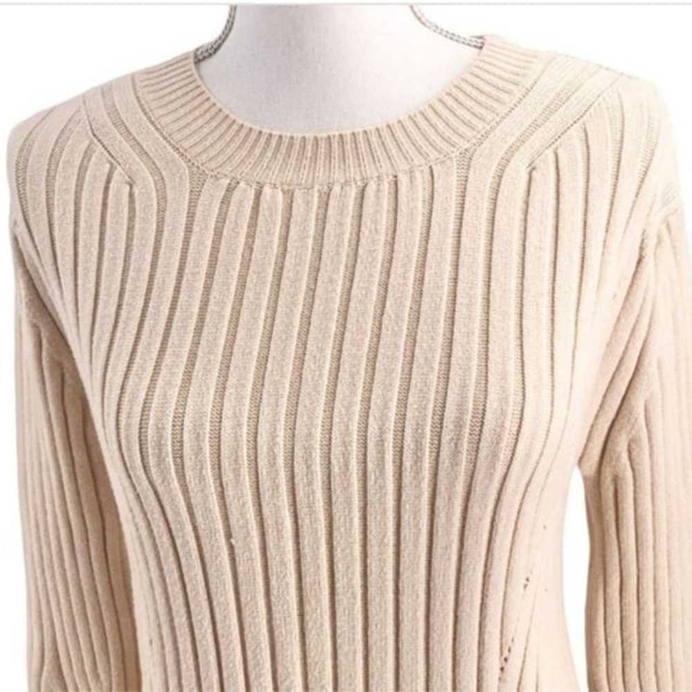 Anthropologie EN SAISON
Cream Burgundy
Ribbed Hea… - image 12