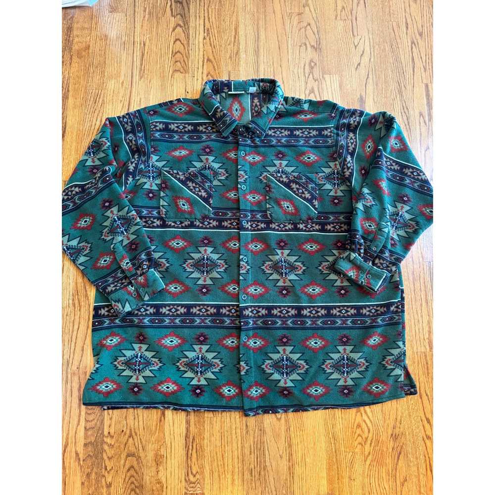 King Size Fleece Shacket Jacket Men's 6XL Aztec S… - image 2