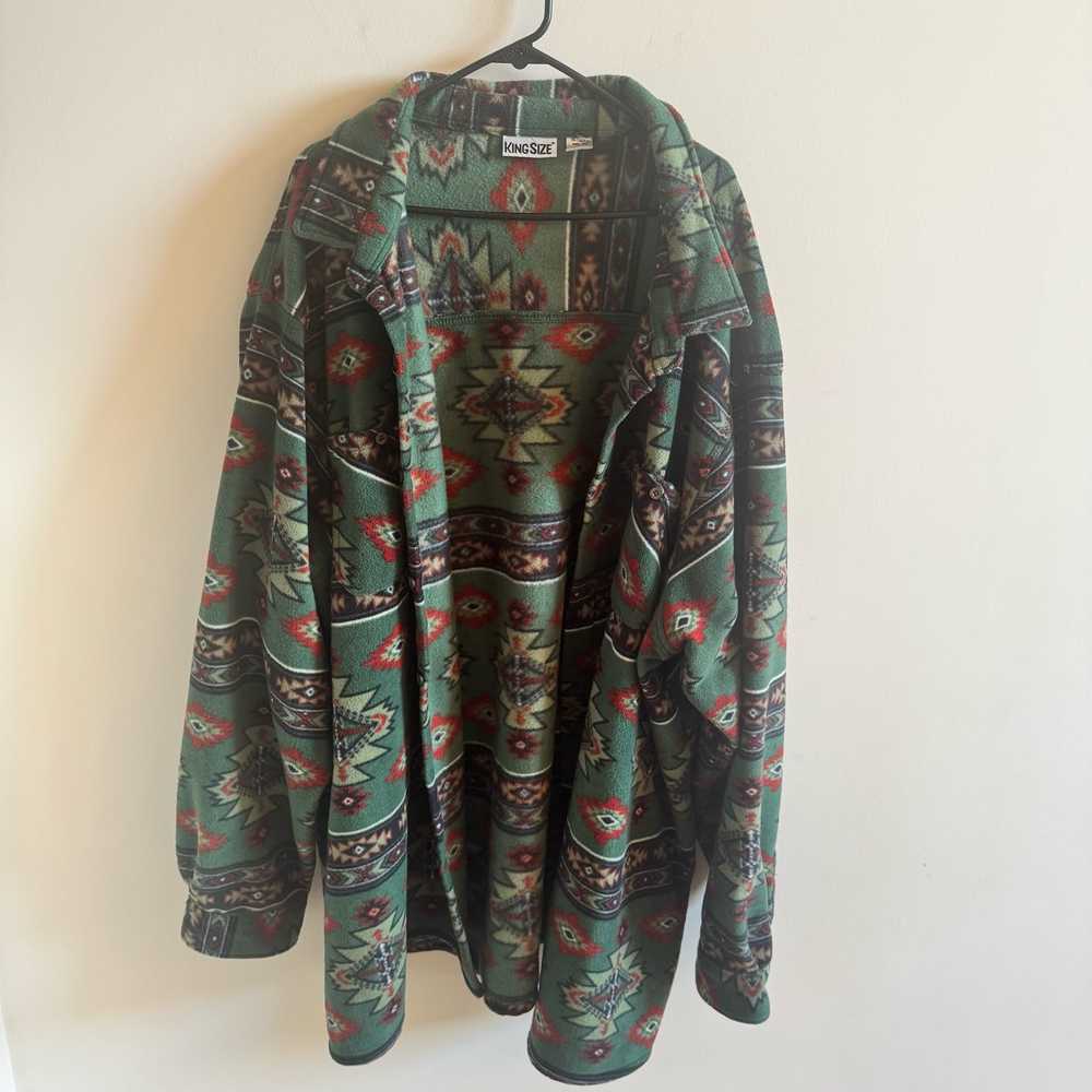 King Size Fleece Shacket Jacket Men's 6XL Aztec S… - image 4