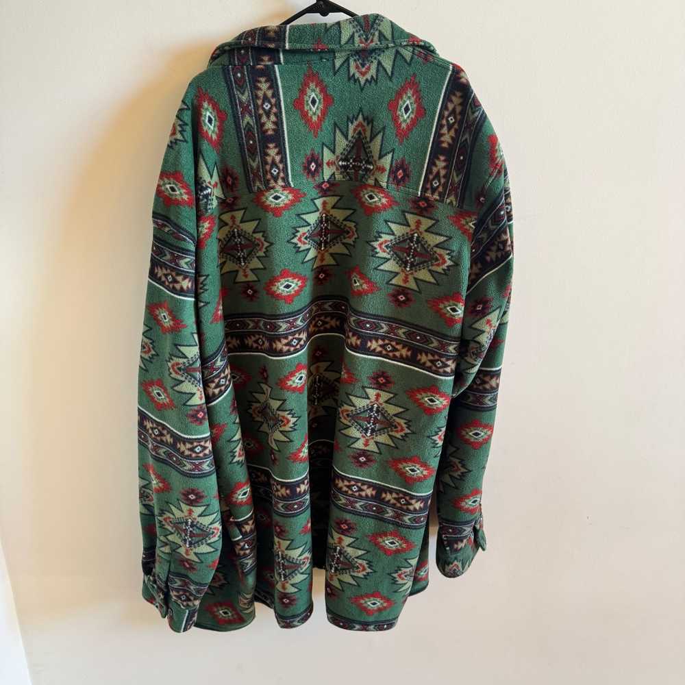 King Size Fleece Shacket Jacket Men's 6XL Aztec S… - image 5