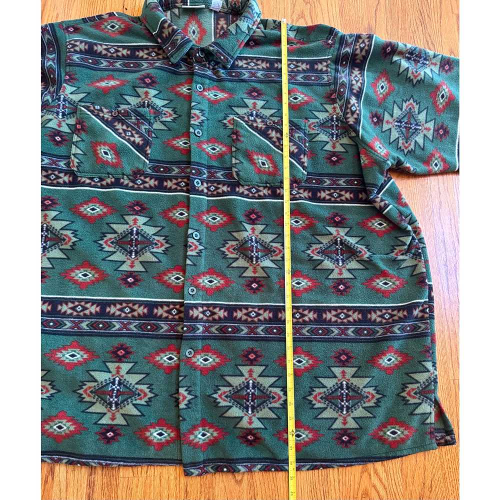 King Size Fleece Shacket Jacket Men's 6XL Aztec S… - image 7