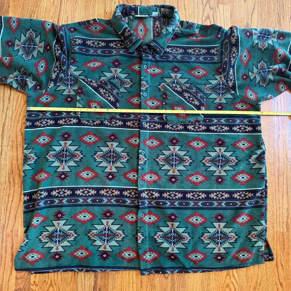 King Size Fleece Shacket Jacket Men's 6XL Aztec S… - image 8