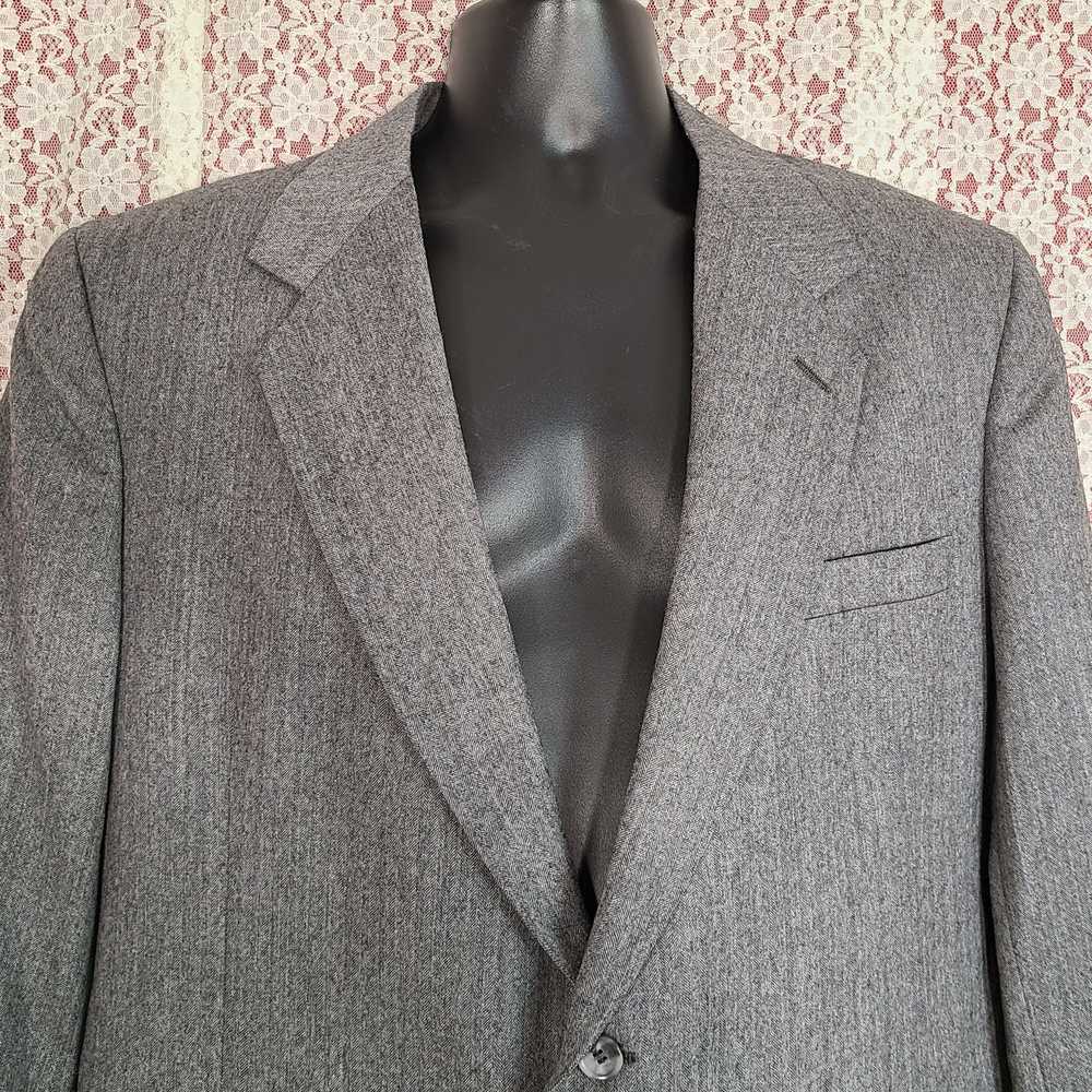 Vintage 70s kuppenheimer gray wool blazer size xl - image 2