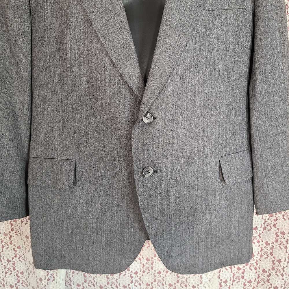 Vintage 70s kuppenheimer gray wool blazer size xl - image 3