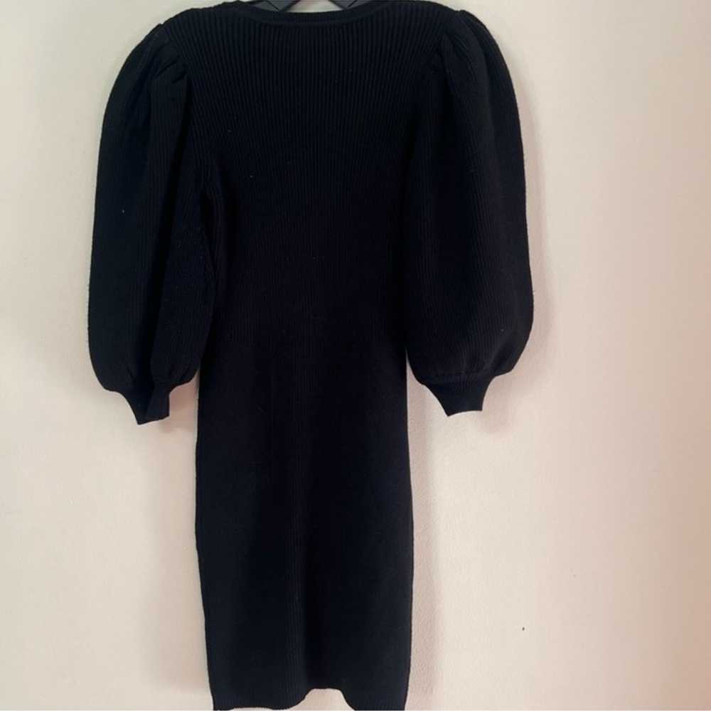 Zara woman’s black puff sleeve knit sweater mini … - image 8