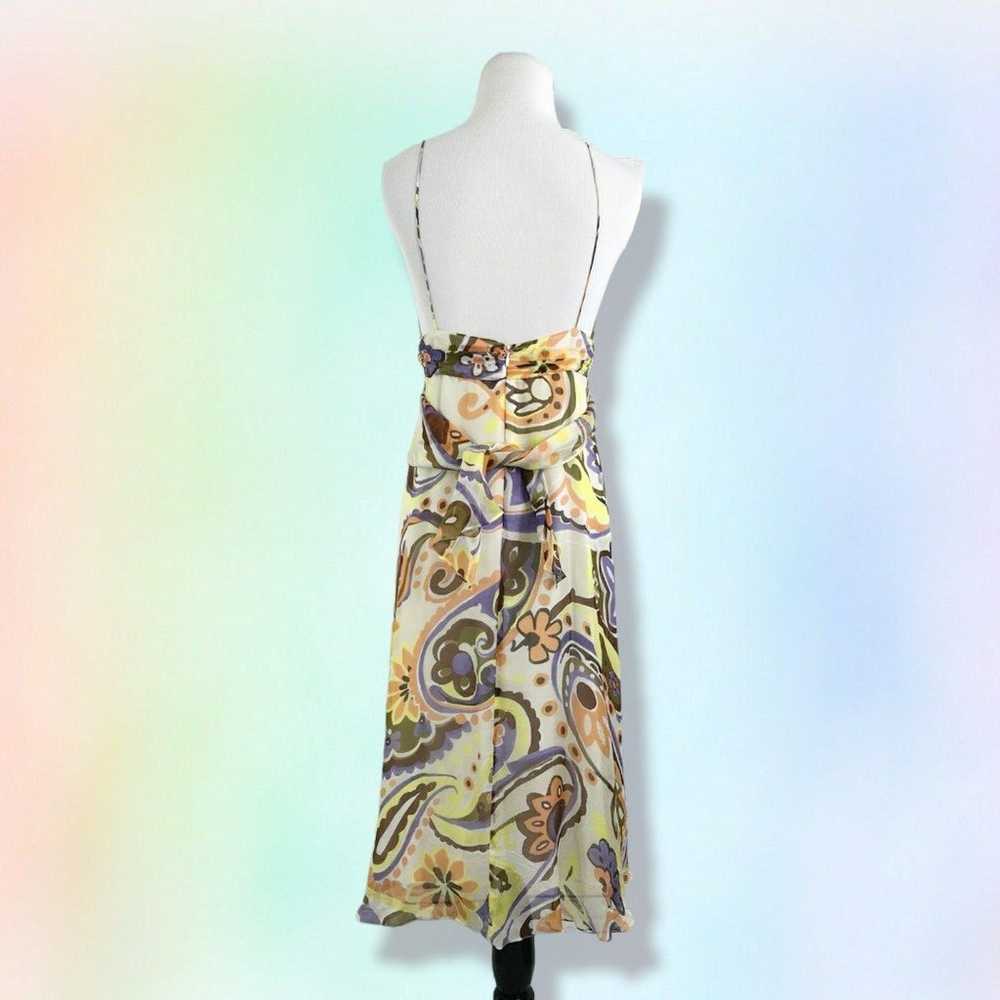 Milly NY 6 Dress Floral Silk Spaghetti Straps V N… - image 2