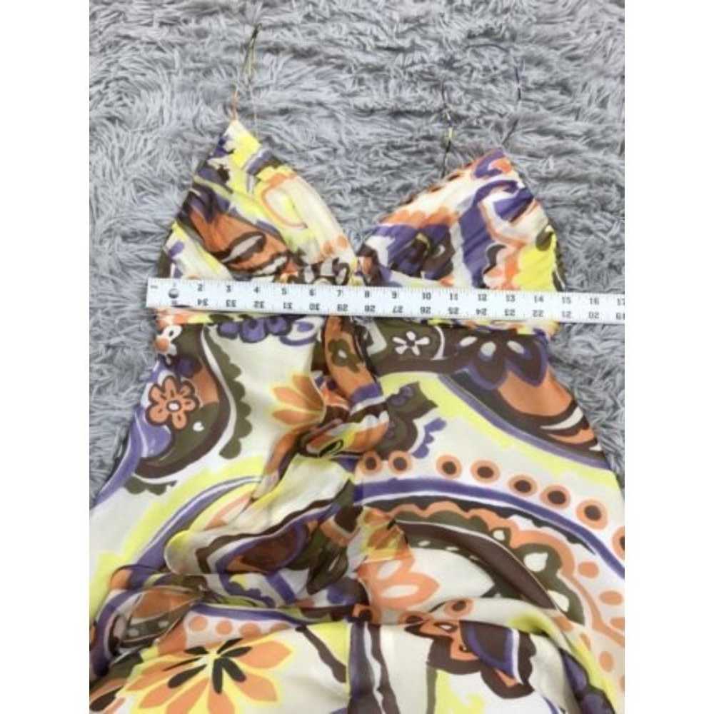 Milly NY 6 Dress Floral Silk Spaghetti Straps V N… - image 7