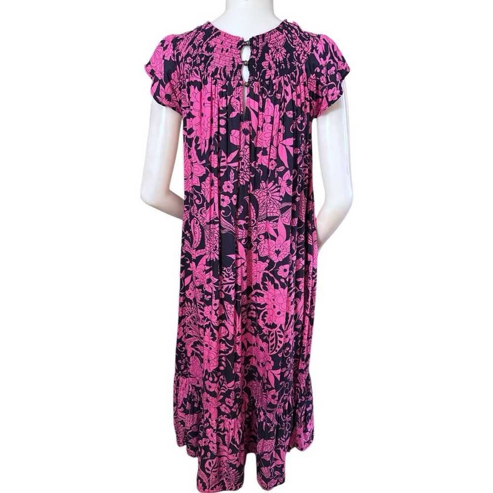 Anthropologie Arielle Sleep Maxi Dress Pink Navy … - image 3