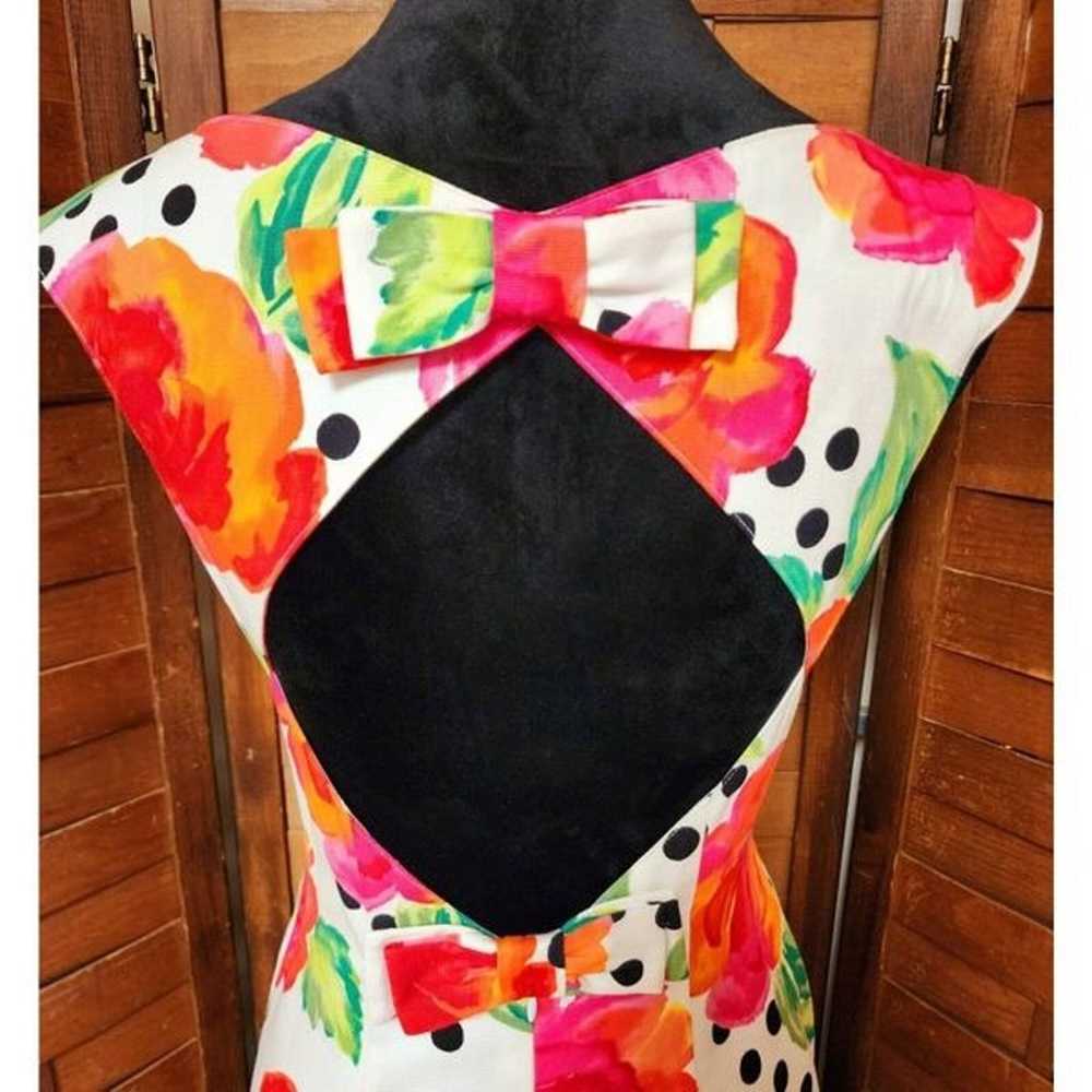 Geary Roark Vintage 6P Sleeveless Floral Rose Pol… - image 8