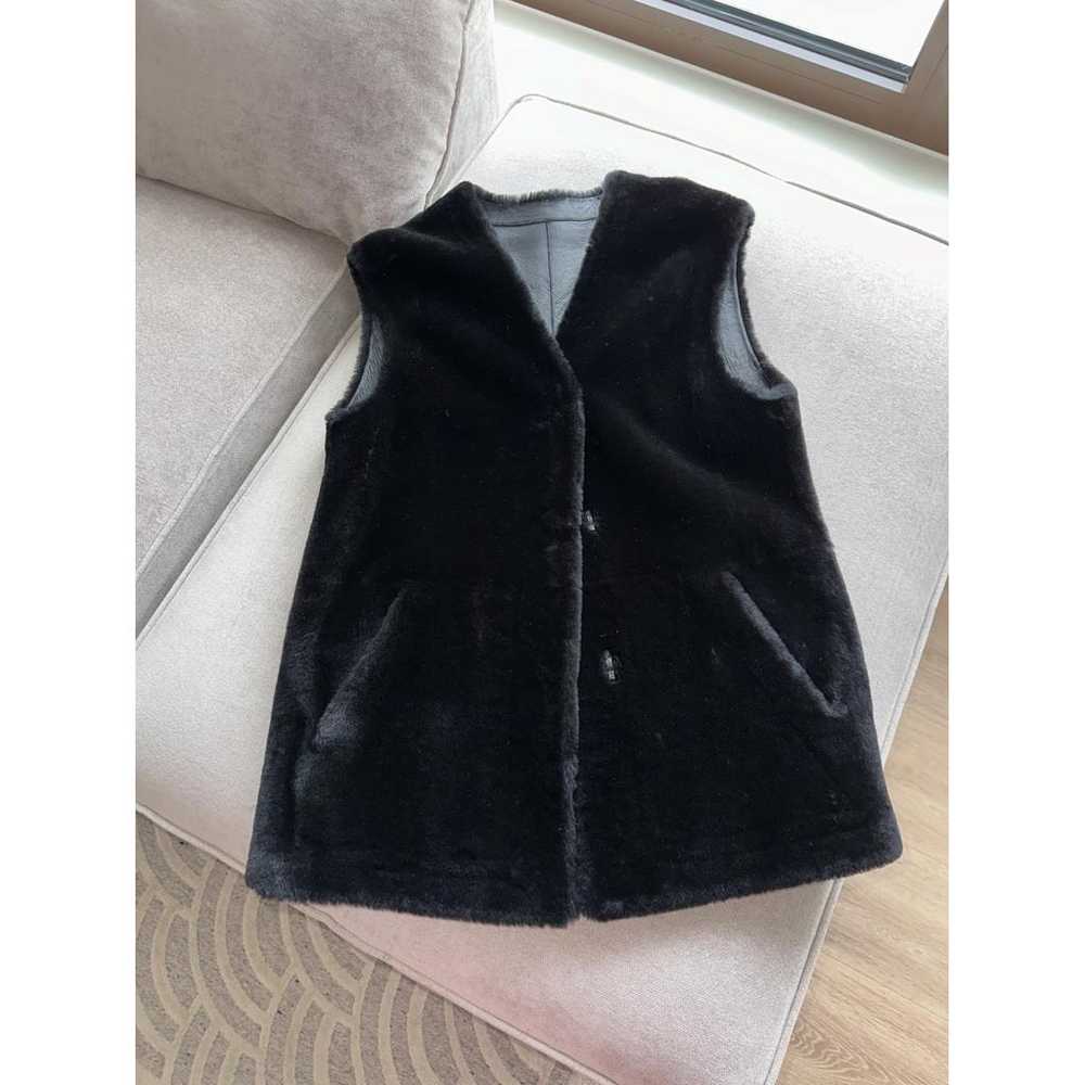 Sprung Frères Shearling short vest - image 2