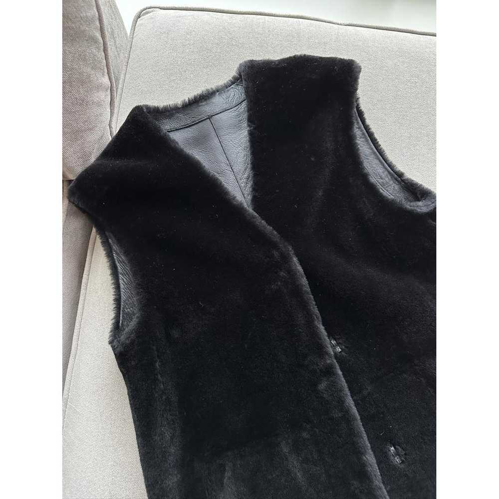 Sprung Frères Shearling short vest - image 3